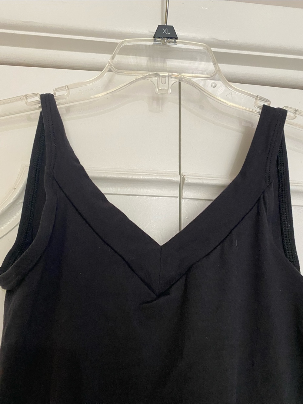 Natalie Dancewear Classic Black V-neck Open Back Leotard - Size Medkum  NWT - Picture 3 of 4